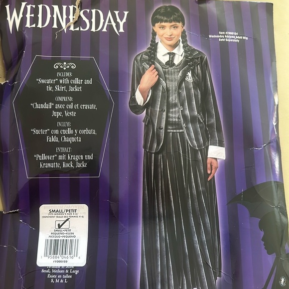 Wednesday costumes Halloween small petite - Picture 4 of 6